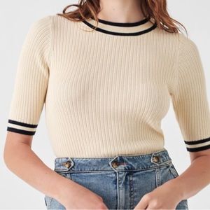 Faherty Slum Crew NWT. Small. Retro cream